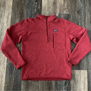 Patagonia Better Sweater Quarter Zip Pullover, men’s Small Red